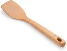 a wooden spatula on a white background