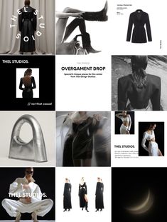 black and white fashion collage with images