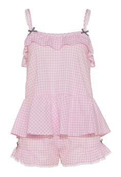 Pink Gingham Shortie Set | Peter Alexander - I don't care if they're PJs, I'll wear them to uni! Kawaii Pajamas, Digital Wardrobe, Pijamas Women, Cute Pjs, Peter Alexander, Kill People, Cute Pajamas, Pink Gingham, Pajama Set Women