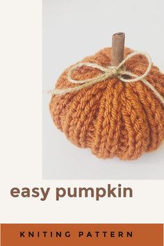 an easy pumpkin knitting pattern for beginners