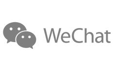 wechat logo with two chat bubbles in the middle and one on the bottom