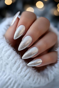 Neutral holiday nails are the perfect way to embrace the festive season without going over the top. If you're looking to keep your nails chic yet subtly festive, you've come to the right place. White Christmas Nails, Lace Nail Design, Matte White Nails, Negative Space Nail Art, Silver Nail Designs, Candy Cane Nails, White Manicure, Snowflake Nail Art