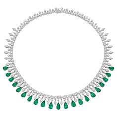 Sunflower Emeralds by Sunita Nahata Fine Design. This collection features vibrant green emeralds set on a bed of stunning White diamonds set in white gold. This is a dainty and delicate bridal necklace that still exudes a glamorous and luxurious look. Emerald Necklace in 18Karat White Gold with Diamond. Emerald: 1.10 carat, 9.90X5.70X3.60mm size, pear shape. Emerald: 1.05 carat, 9.10X5.00X4.40mm size, pear shape. Emerald: 1.03 carat, 9.10X5.00X4.00mm size, pear shape. Emerald: 0.72 carat, 9.00X4 Emerald Jewelry Set White Gold, Necklace Styling, Minimalist Accessories Jewellery, Graff Jewelry, Delicate Diamond Necklace, Color Stones Jewelry, Minimalist Accessories, Emerald Necklace, Expensive Jewelry