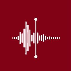 an audio wave on a red background