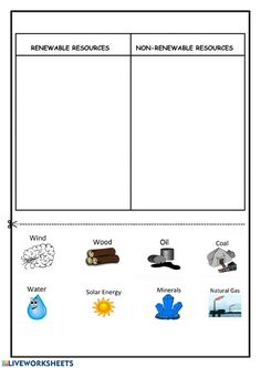 a worksheet with pictures and words on it