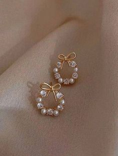 Bridal Earring, Gold Earrings Models, Fancy Jewellery Designs, Gold Earrings Designs, Bow Earrings