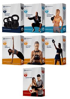 six dvd's showing the various exercises for women and men in their respective positions