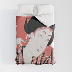 Shop Geisha and Her Hair - 2 duvet cover on Society6! Kimono Design, Her Hair