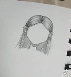 Simple People Drawings Easy, How To Draw A Head Step By Step For Beginners, Sketches Of Hair, Cute Hair Drawing, Drawing Ideas Face, Hair To Draw, Easy Hair Drawings, Drawing Face