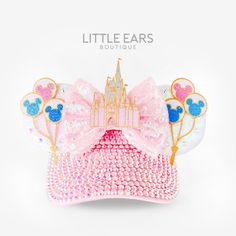 Sparkle Castle Mickey Visor- mickey ears disney headband mouse Mouse Ears Headband, Ears Headband, Disney Ears, Visor Hats, Minnie Ears, Mickey Ears, Ear Headbands, Mouse Ears, Pink Pearl