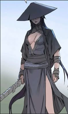 Samurai Outfits Female, Female Swordsman Anime Oc, Female Swordsman Pose, Samurai Rpg Character, Samurai Outfit Women, Character Design Male Black Hair, Samurai Woman Art, Swordsman Outfit, Female Hero Oc