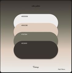 four different shades of black, brown, and white are shown in this graphic style