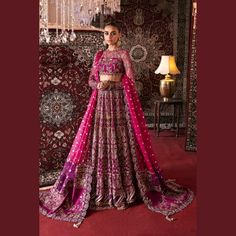 Outfit Style both gown and lehenga will be made. Regarding the size every measurements In the Size Chart are considered as body measurements not dress measurements. About Product: Wedding Wear Women Bridal Maxi Dress  Customized Stitched Maxi Dress  Pakistani Bridal Lehenga Lehenga choli for women Indian lehnga As we do customized stitching also so you can tell us your customized measurements we can make the outfit accordingly with no no extra charges. Batik Print Dress, Lehenga Jewellery, Saree Sale, Lehenga Style, Net Lehenga, Lawn Dress, Chiffon Collection, Jamdani Saree, Party Kleidung