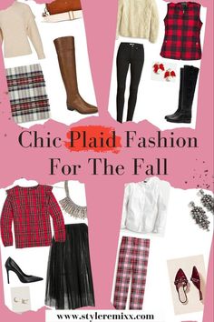 Here are some chic plaid fashion outfit ideas for the fall. Plaid can be worn during the holiday season and throughout the year, especially in the fall. Check out these patterned plaid outfits this fall and holiday season without looking like a lumberjack. These plaid pants, plaid skirt, and plaid shirt can be worn so many ways. Get inspired and try these plaid fashion to compliment your best autumn, winter, Christmas, or holiday outfits. Visit www.styleremixx.com for more inspiration. Fashion Outfit Ideas, Fall Plaid