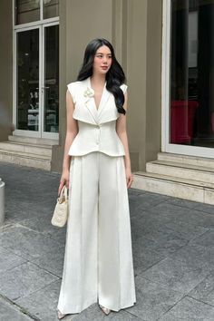 Chinese Fancy Dress, Semi Formal Outfits, Stylish Fall Outfits, Fashion Top Outfits, Modest Dresses Casual, Stylish Party Dresses, Trendy Summer Outfits, Workwear Fashion, Fashion Attire