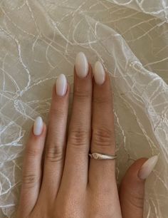 Translucent White Nails, Ivory Wedding Nails, Clear White Nails, Beautiful Nail Polish, Cute Nail, Casual Nails, Drip Nails, Nail Tattoo