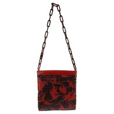 Check out this item from 1stdibs! S/S 2001 Gucci By Tom Ford Red Abstract Lava Metal Chainmail Bag: https://www.1stdibs.com/id-v_13967502 Gucci Red Evening Bag, Red Gucci Evening Bag, Red Gucci Bag With Chain Strap, Luxury Red Bag With Chain Detail, Rectangular Evening Bag With Chainmail, Rectangular Chainmail Evening Bag, Evening Rectangular Chainmail Bag, Red Rectangular Evening Bag With Chain Strap, Red Evening Bag With Chain