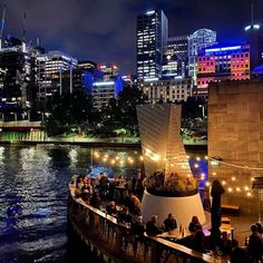 crowds at ponyfish island on yarra river at night with fairy lights Apple Syrup, Lemon And Mint, Beer And Wine, Spiced Rum