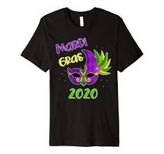 a black t - shirt with the words mardi gras 2020 printed on it