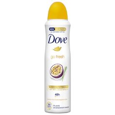 Dove Go Fresh Anti-Perspirant, 150ml - Passionfruit & Lemongrass Dove Go Fresh, Garden Food, Food Toys, Antiperspirant Deodorant, Deodorant Spray, Body Odor, Antiperspirant, Passion Fruit, Moisturizer Cream