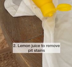 two lemon juice to remove pit stains on a bed