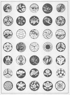 an image of various circular designs in black and white