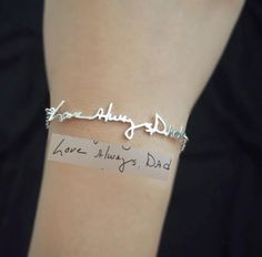 a woman's arm with writing on it that says, love alwayss dad