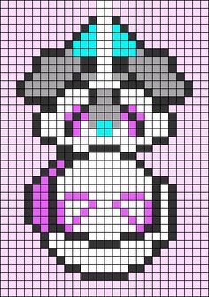 a cross stitch pattern with the face of an anime character