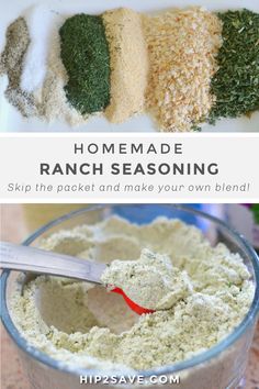 homemade ranch seasoning recipe in a bowl