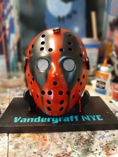 Deadpool - Custom Jason Vorhees Mask with Mesh Eye coverage. You can see through the mesh and your eyes are covered. Spooky Kitchen, Funny Vegetables, Jason Vorhees, Jason Mask, Horror Masks, Halloween Props Diy, Jason Voorhees, Cool Masks, Diy Mask