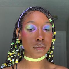 Beaded Braids, Unique Makeup, Fairy Makeup, Eye Makeup Art, Locs Hairstyles, Pretty Eyes