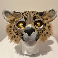 Etsy: Birdydogshop YT: Birdydogs Dog Therian Mask Ideas, Cheetah Therian, Cheetah Mask, Dog Therian, Therian Mask Ideas, Wolf Therian, Masks Ideas, Therian Masks