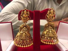 Temple Jewellery Jhumkas, Fashion Jewelry Necklaces Gold, Traditional Wedding Jewellery, Temple Jewelry Necklace, Antique Gold Earrings