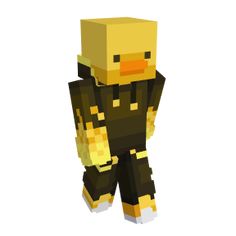 an image of a pixellated character in black and yellow colors on a white background