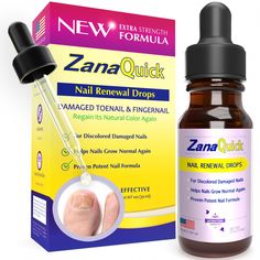 Amazon.com : ZanaQuick Toenail Treatment Drops - 1 Pack - Extra Strength Nail Repair Solution for Toe Nails & Fingernails - Powerful Remedy Nail Care Renewal Liquid for Thick & Discolored Nails : Beauty & Personal Care Brittle Toenails, Nail Discoloration, Nail Remedies, Nail Problems, Nail Infection, Fungal Nail, Nail Repair, Brittle Nails, Ingrown Toe Nail