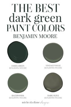 the best dark green paint colors