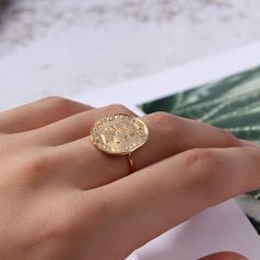 Open Ring Gold, Red Stone Necklace, Apple Watch Fashion, Dainty Gold Jewelry, Accesories Jewelry, Gold Ring Designs, Dollar Coin, Indian Wedding Jewelry, Coin Ring