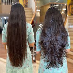 Haircuts For Long Hair Straight, Indian Hair Cuts, Feathered Hair Cut, Wolfcut Hair Long, Extra Long Hair, Extension Hair, Long Wolfcut Haircut