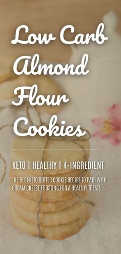 low carb almond flour cookies with text overlay