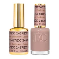 2457 Cash-mere Gel & Polish Duo by DND DC Bella Nails, Remove Gel Polish, No Chip Nails, Thick Layers, Nail Colour