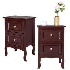 ad eBay - Find many great new & used options and get the best deals for 2pcs Country Style Two-Tier Night Tables Large Size Grown at the best online prices at eBay! Free shipping for many products! Wooden Bed Side Table, Wooden Side Table, Nightstand Storage