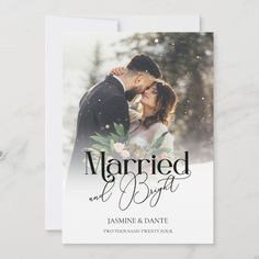 a wedding photo save the date card