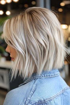 Explore 60 fabulous choppy bob hairstyles that add texture, movement, and style to your look! 💇‍♀️✨ Perfect for a bold and playful vibe. #ChoppyBob #HairInspo #TexturedHair Blonde Lob Hair, Medium Bobs, Bombshell Blonde, Short Permed Hair, Salty Blonde, Textured Haircut, Golden Blonde Hair, Straight Blonde Hair, Choppy Bob