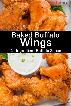 Buffalo hot wings on a platter with a bowl of blue cheese dressing in the center. Oven Crispy Chicken, Hot Buffalo Wings, Baked Hot Wings, Wings At Home, Baked Buffalo Wings, Chicken Wing Recipe, Wing Recipe, Homemade Buffalo Sauce