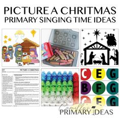 an ad for the primary school christmas program with pictures and instructions to decorate their own nativity scene