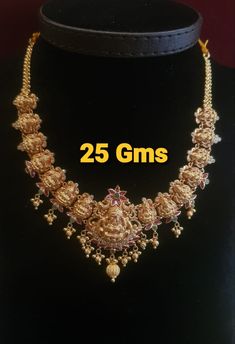 Chocker Neckless Outfit, Light Weight Bridal Gold Jewellery, 24gms Gold Necklace Designs, 30 Gram Gold Necklace Designs, 20gms Gold Necklace Designs Latest, Lalitha Jewellery Collections, Light Weight Gold Choker Set, One Gram Gold Jewellery With Price, Short Gold Necklace Designs