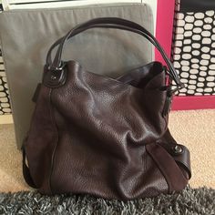 This Purse Is Brand New, Just Sitting In My Closet, Never Used But No Box, Just A Dust Bag. No Marks Or Wear Or Tear. Elegant Textured Leather Hobo Bag, Coach Hobo Tote Bag For On-the-go, Coach Leather Shoulder Bag With Handles, Coach Leather Hobo Bag For Shopping, Luxury Coach Hobo Bag For Everyday Use, Coach Leather Bucket Bag With Removable Pouch, Coach Textured Leather Hobo Bag For Travel, Coach Hobo Bag With Leather Handles For Daily Use, Designer Textured Leather Hobo Bag For Travel