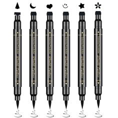 PRICES MAY VARY. 【Double-end Design】One end is an black eyeliner, the other is a stamp tattoo pen for eye makeup. It make eye makeup no longer monotonous and add a sense of activity to the overall makeup, making people impressive. 【Dark and Easy to Dry】The clear eyeliner makeup is easily formed, with fine texture and smooth water flow. This allows you to get rid of the mess and make a purchase, because you don't need to use messy brushes, pencils and ink to complete cat wing eye makeup with one Wing Eye Makeup, Eyeliner Stamp, Pen Eyeliner, Smudge Proof Eyeliner, Eyeliner Set, Winged Eyeliner Stamp, Winged Eye, Liquid Eyeliner Pen, Eyeliner Tattoo