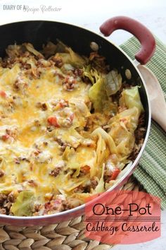 one pot cabbage casserole with ground beef and cheese