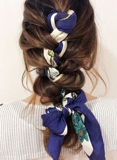 Diy Hair Accessories For Women, Hair Accessories Braids, Hairstyles Theme, Braided Scarf, Hair Accessories Diy, Actress Hairstyles, Hairstyle Idea, Braid Hairstyle, Easy Summer Hairstyles